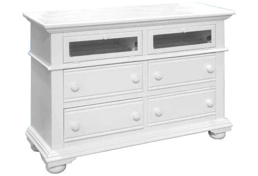 Cottage Traditions Entertainment Dresser by American Woodcrafters at Esprit Decor Home Furnishings